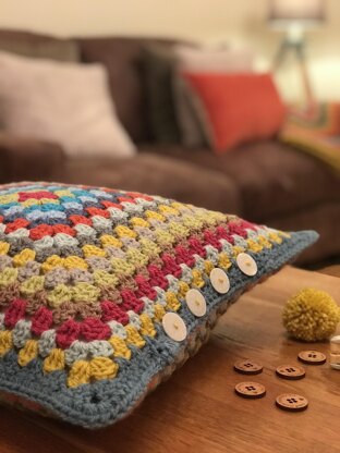 Mustard granny cushion