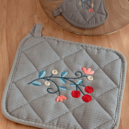 Anchor Embroidered Pot Holder - ANC0003-64 - Downloadable PDF