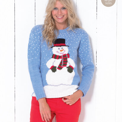Snowman Sweater in Sirdar Country Style DK - 9723 - Downloadable PDF
