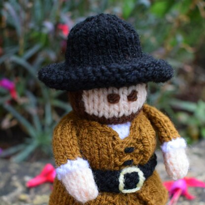 Bonfire Night Guy Fawkes Doll Knitting Pattern - Toy Knitting Pattern