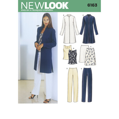 New Look Misses' Separates 6163 - Paper Pattern, Size A (8,10,12,14,16,18)