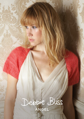 "Alexa Shrug" - Rug Knitting Pattern For Women in Debbie Bliss Angel - DBS003