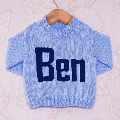 Intarsia - Ben Moniker Chart - Childrens Sweater
