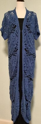 Long Lace Cocoon Cardigan