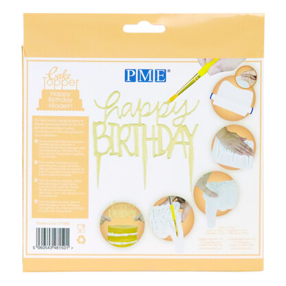 PME Cake Topper Cutter - Happy Birthday Modern
