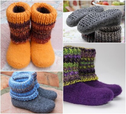 Felt Boots / Slippers with Turtleneck