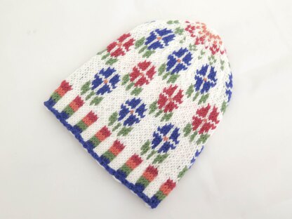 Fair Isle Flower Power Beanie