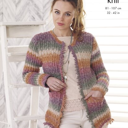 Jacket and Sweater in King Cole DK - 4726 - Downloadable PDF