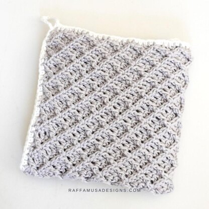 C2C Waffle Stitch Dishcloth