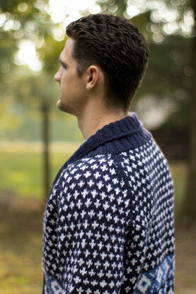 Men's Cardigan Switchback in Universal Yarn Deluxe Worsted - Downloadable PDF