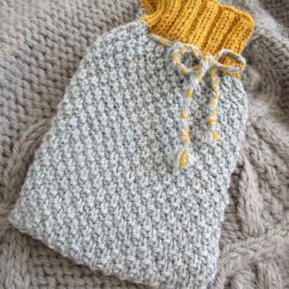 Double Moss Stitch Hot Water Bottle Cover 1 LTR