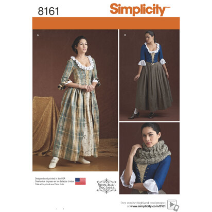 Simplicity Pattern 8161 Women's 18th Century Costumes 8161 - Sewing Pattern