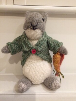 Peter Rabbit with some carrots