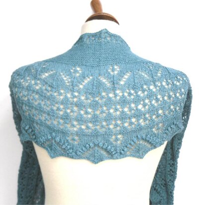 Flower Row Crescent Shawl