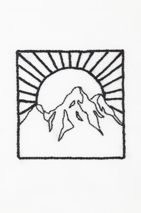 Mountain + Sun  in DMC - PAT0057 -  Downloadable PDF