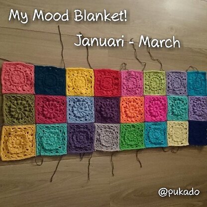 Modern Chunky Granny Square Blanket Kit Craft-Along: The March