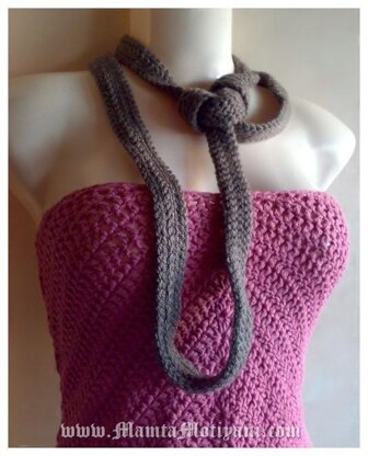 Crochet Tyre Tracks Scarf Pattern Infinity Necklace