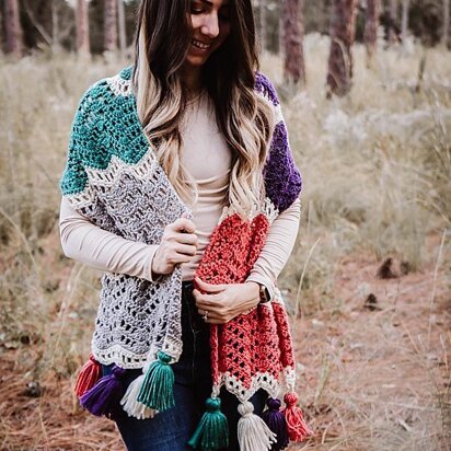 Wander Easy Crochet Shawl