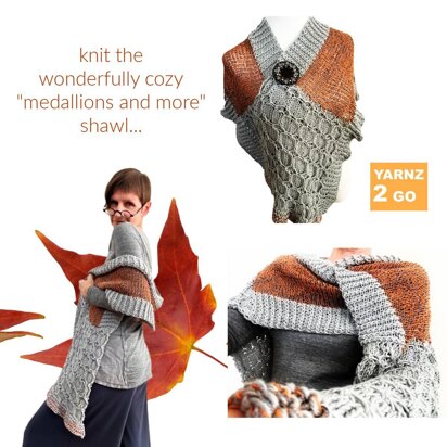 Medallions and more shawl - knitting pattern