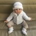 Corbin Newborn Cardigan Hat and Booties Set