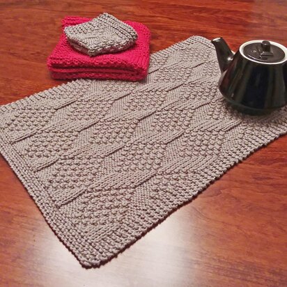 Textured Escher Towel and Cloth Set