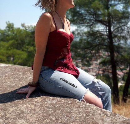 Granny square halter top