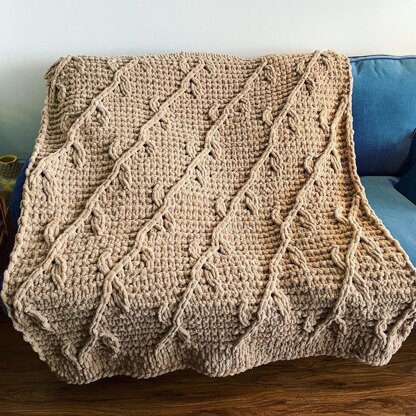 Diagonal Vines Blanket