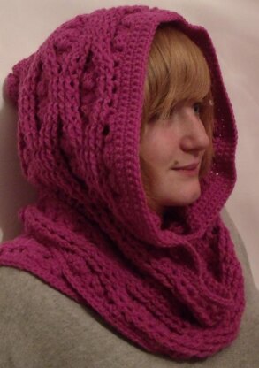 Scoodie Hooded Scarf Cable and Cluster