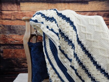 Cabled Wheel Throw Crochet Pattern