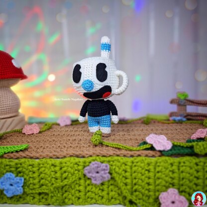 Cuphead, Mugman and Ms. Chalice amigurumi pattern (chibi version)