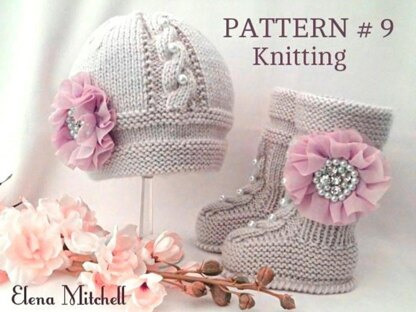 Knitted Baby Hat, Knitted Baby Booties