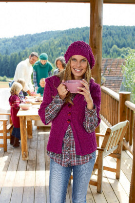 Ladies’ Jacket with Hood in Schachenmayr Universa - S6898 - Downloadable PDF