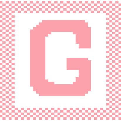 Letter G - knitting pattern