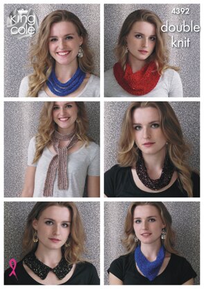 Necklaces, Snoods, Collar & Scarf in King Cole Cosmos - 4392 - Downloadable PDF