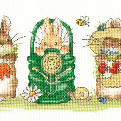 Bothy Threads Garden Helpers by Margaret Sherry Cross Stitch Kit - 38 x 14cm - Multi