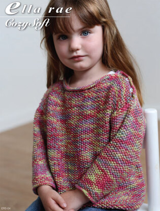 Moss Stitch Sweater in Ella Rae Cozy Soft Print - ER5-04 - Downloadable PDF
