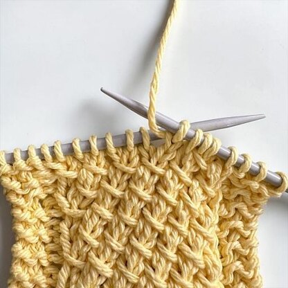 Crossed Stitch Dishcloth and Coasters