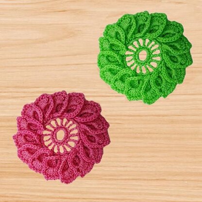 Crochet 3D Flower Pattern