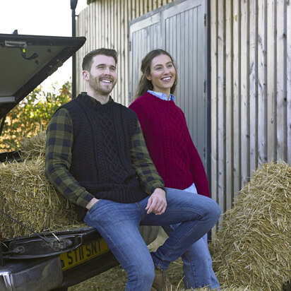 Sweater & Slip in James C. Brett Croftland Aran - Leaflet