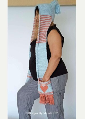 Pixie Heart Scarf Crochet Pattern