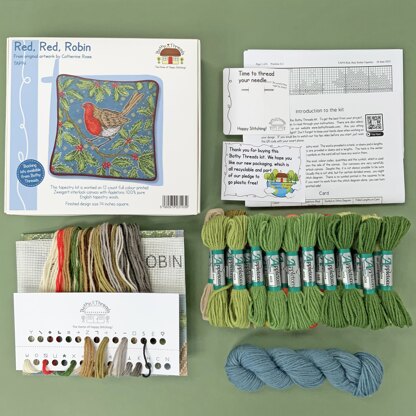Bothy Threads Red, Red, Robin Tapestry Kit - 14"