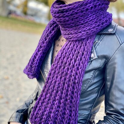 Easy/Beginner Scarf “For The Love of Brioche” - knitting pattern