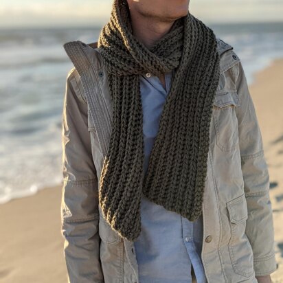 Classic Ribbed Men's Scarf