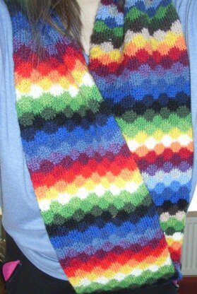 Rainbow infinity scarf