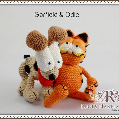 Häkelanleitung Garfield & Odie