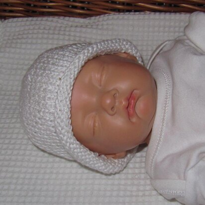 Preemie and Tiny Baby Roll Brim Beanie Hat