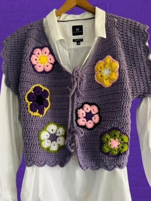 African Violet Crochet Cardigan