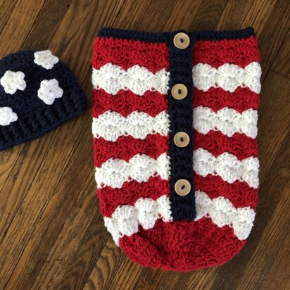 American Flag Cocoon Swaddle Set