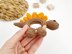 Crochet dinosaur baby rattle teether toy crochet pattern Stegosaurus
