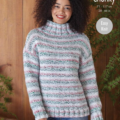 Cardigan and Sweater Knitted in King Cole Super Chunky - 5780 - Downloadable PDF